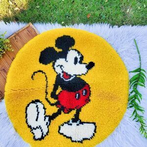 Vtg Shillcraft MICKEY MOUSE HEAD Latch Hook Rug